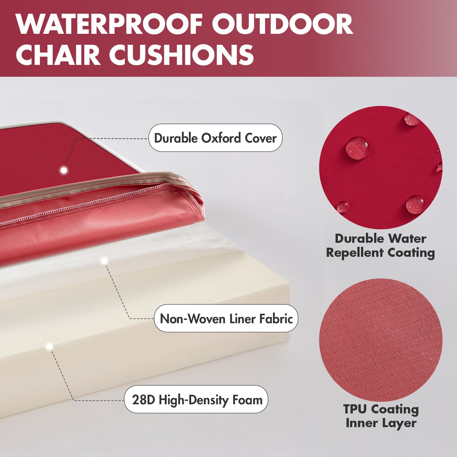 MIULEE cushions placed on a patio chair demonstrating outdoor use and style boost