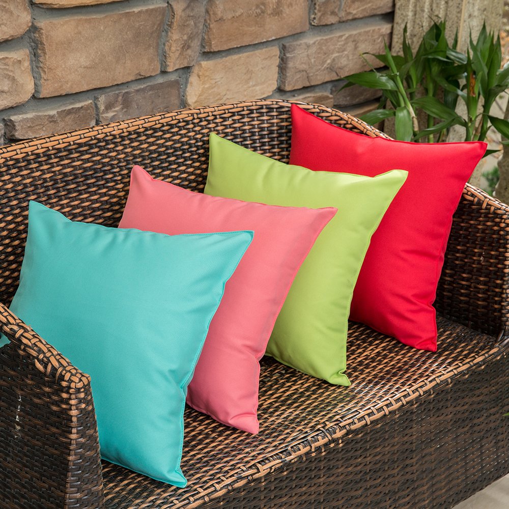 MIULEE pillow beside ruler showing 24x24 inch scale and fit