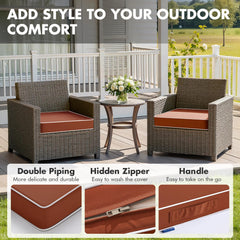 MIULEE close-up of rust fabric texture highlighting waterproof and fade-resistant cover