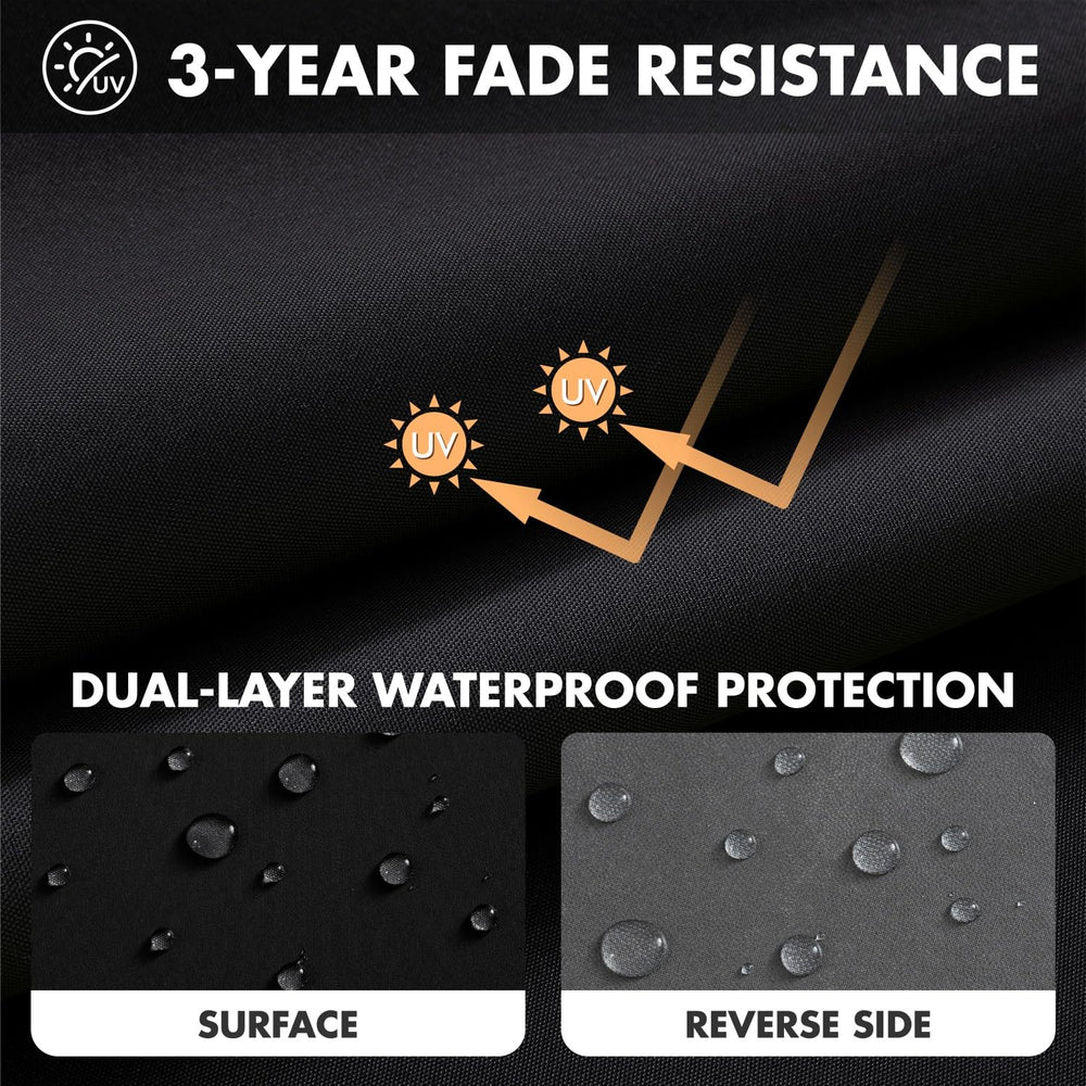 MIULEE side zipper with double-overlap flap protecting against water