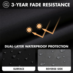 MIULEE side zipper with double-overlap flap protecting against water