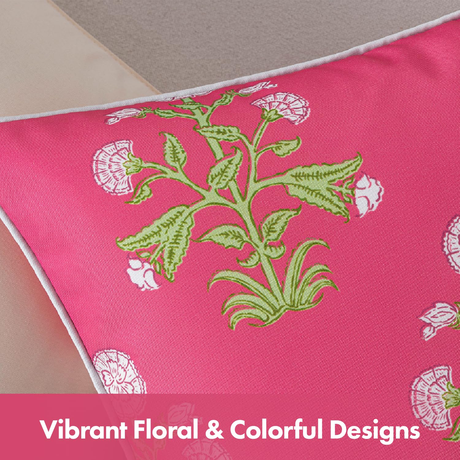 MIULEE pillow beside ruler for size comparison clarifying true 18x18-inch dimensions