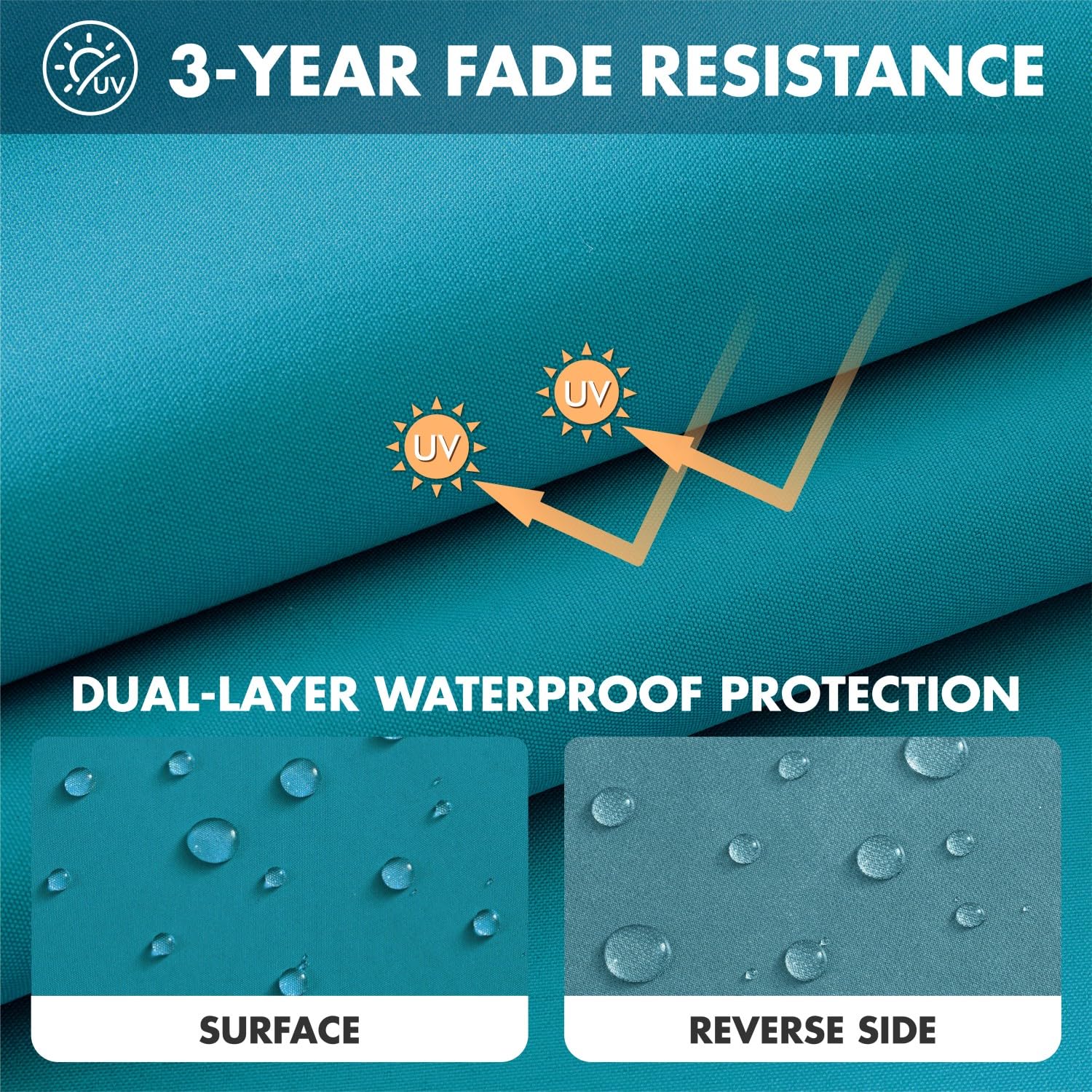 MIULEE cushion underside with anti-slip silicone dots for secure outdoor seating