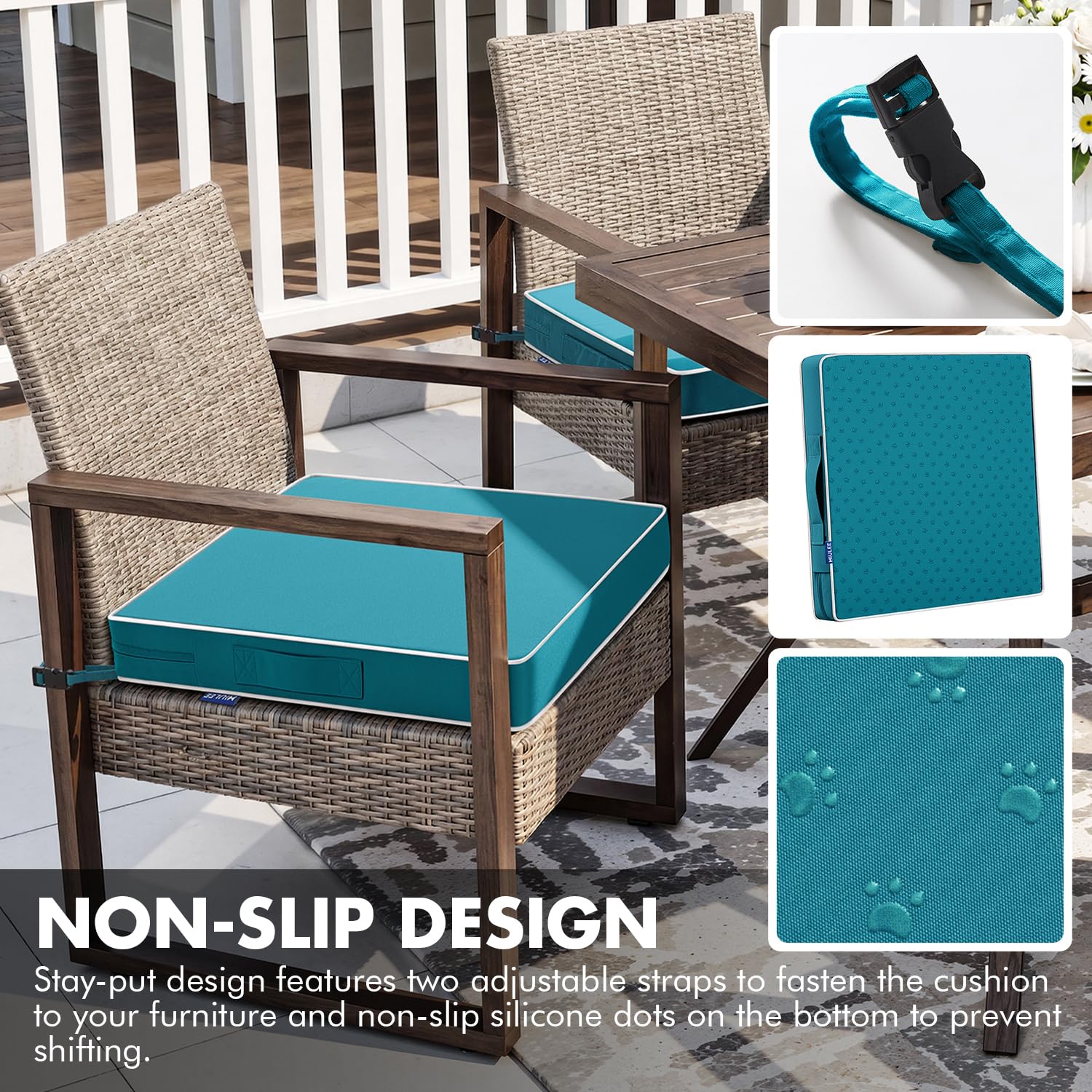 MIULEE underside view with silicone non-slip dots for secure seating benefit