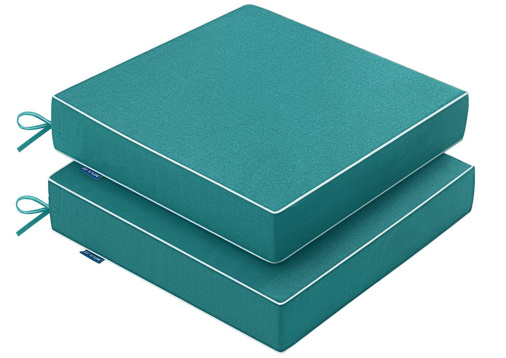 MIULEE front view of turquoise cushion showing fitted shape and color benefit: instant patio upgrade