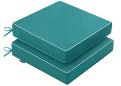 MIULEE front view of turquoise cushion showing fitted shape and color benefit: instant patio upgrade