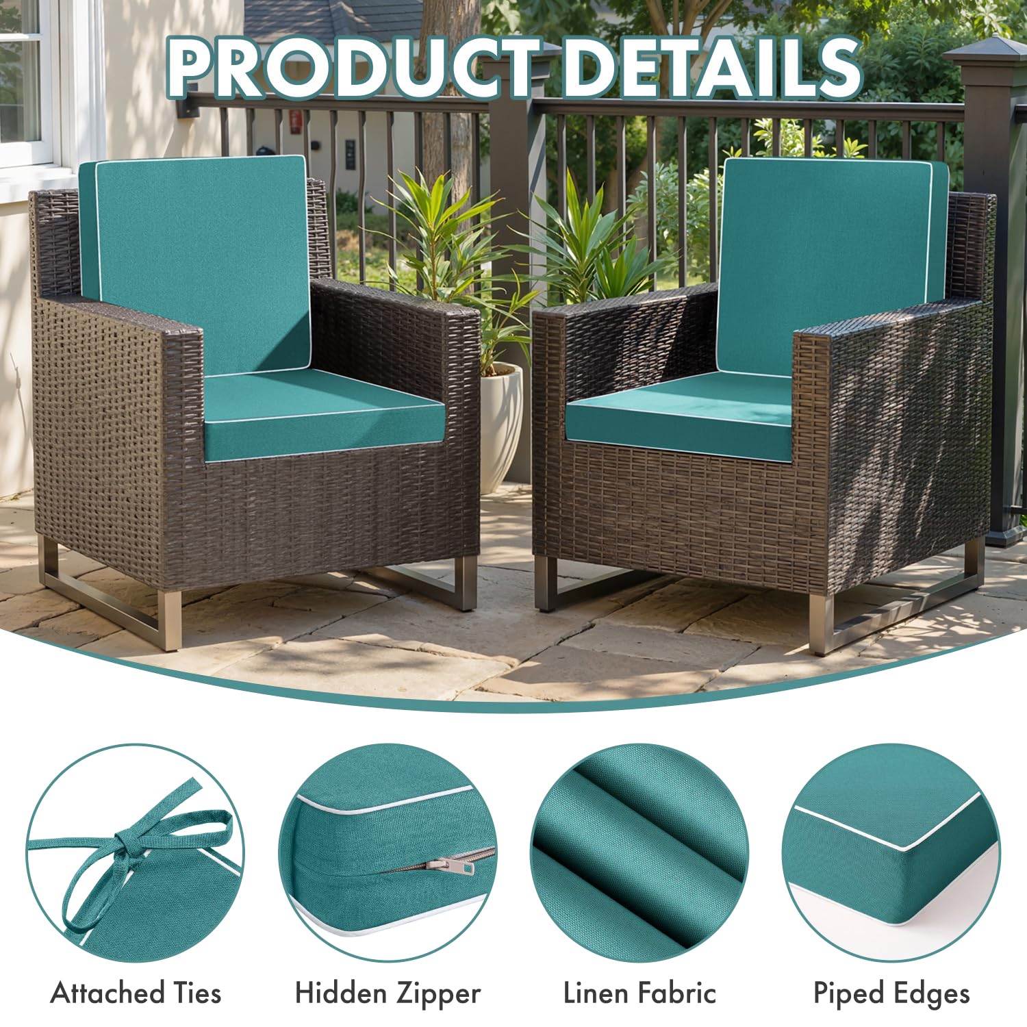 MIULEE side profile of 3-inch cushion showing supportive thickness benefit