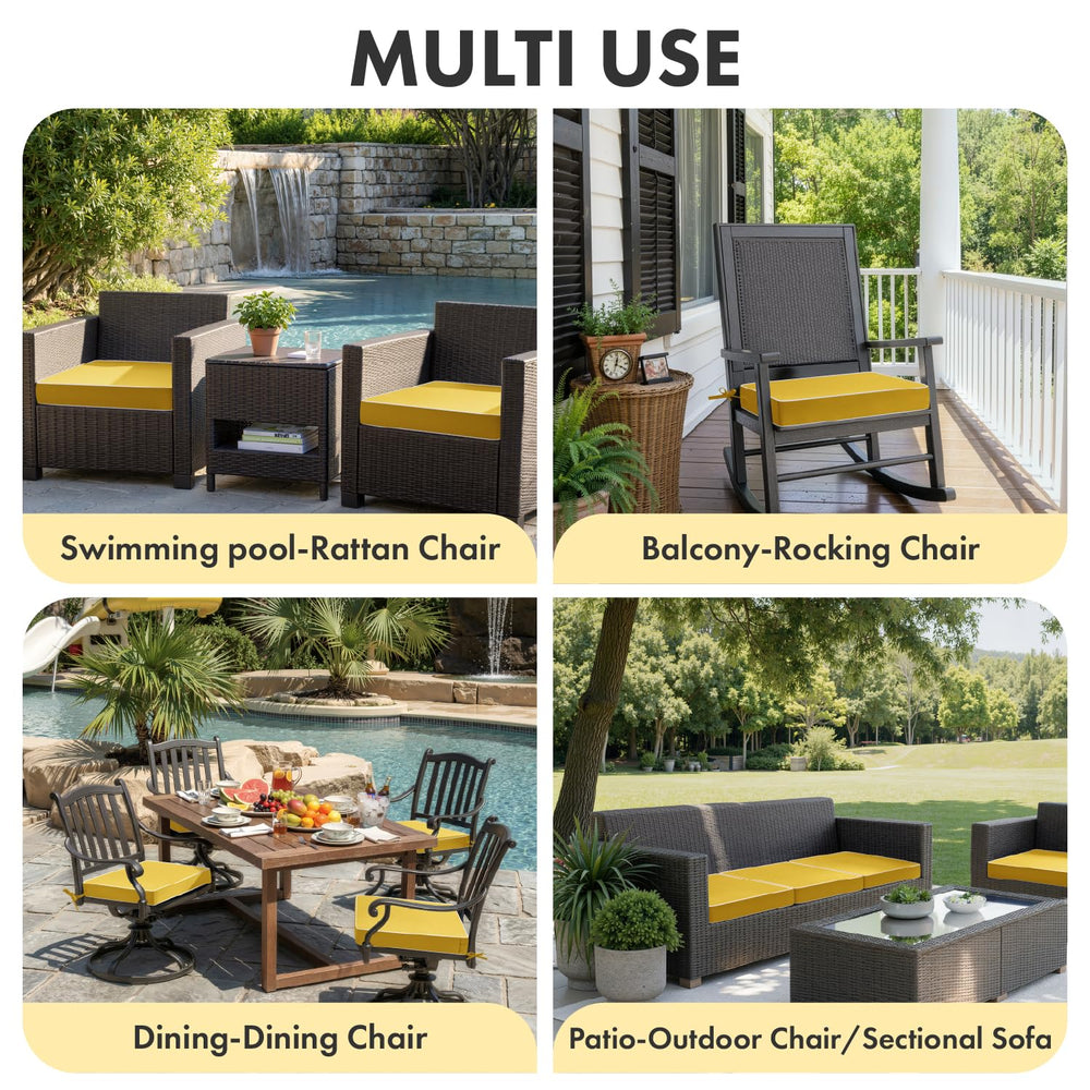 MIULEE cushions staged on a patio table and chairs showing lively outdoor entertaining vibe