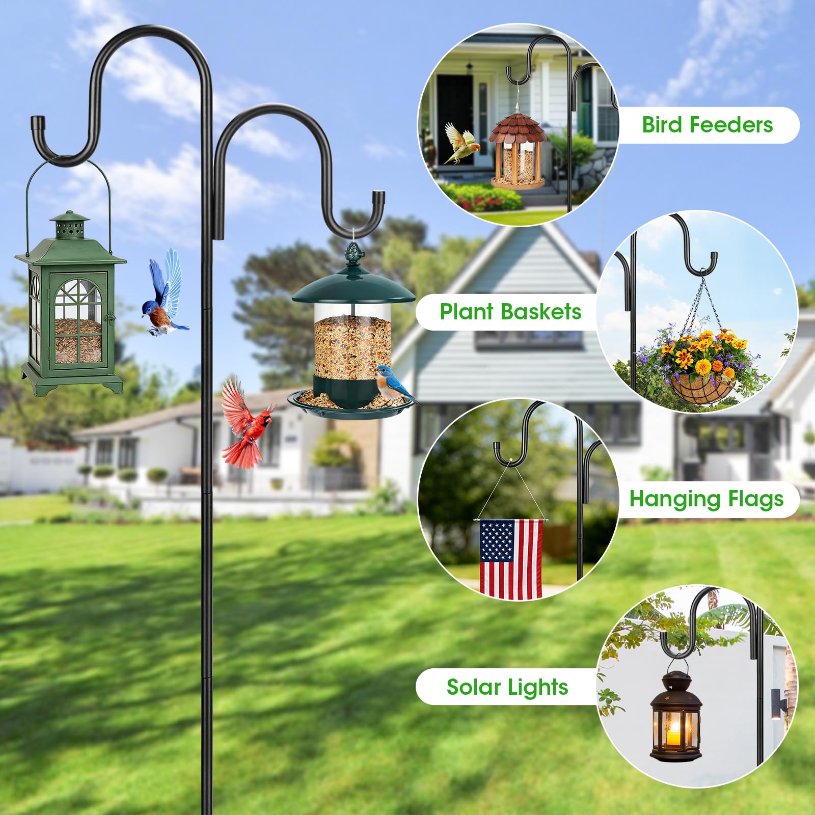 MIUVIBENI assembled with bird feeders illustrating multi-item use and balance