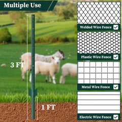 MIWEVRO U-post hammered into soil providing stable garden support