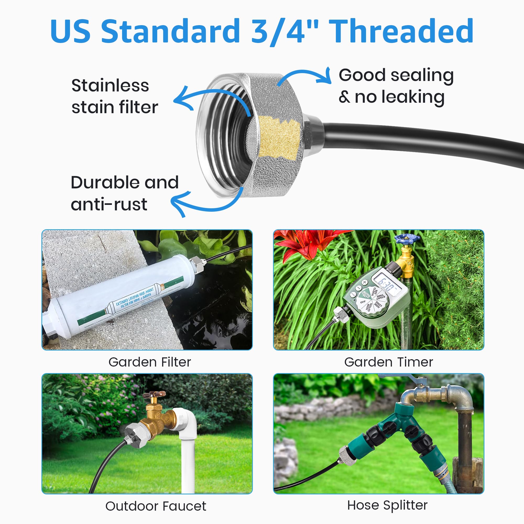 MIXC 75ft line installed on patio rail creating instant cooling benefit