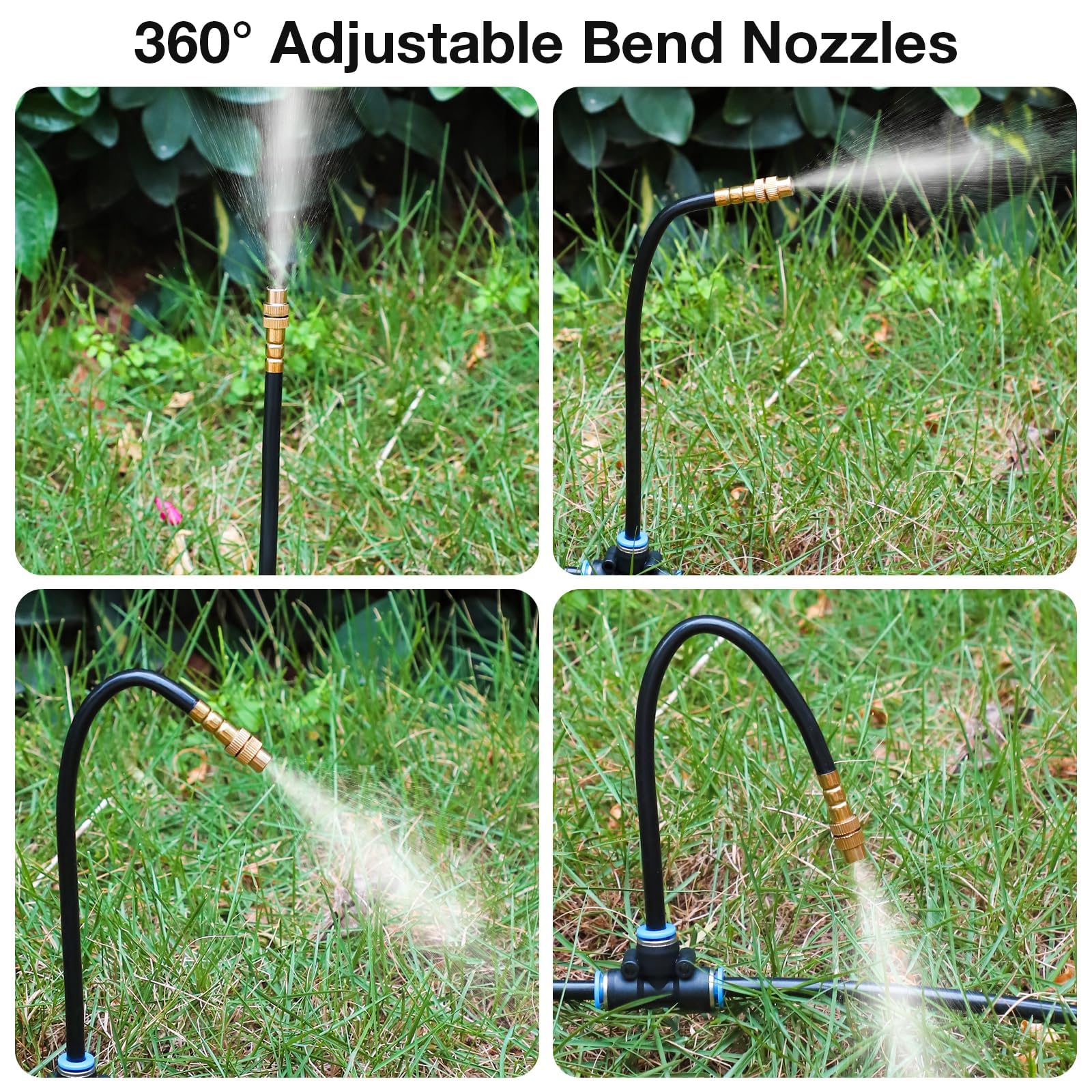 MIXC bendable stake bent into position directing water efficiently