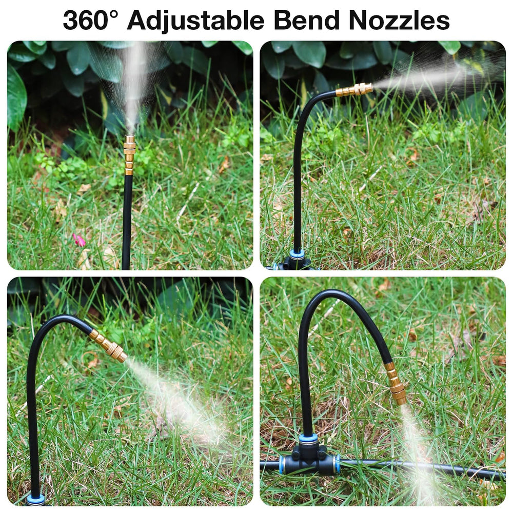 MIXC bendable stake bent into position directing water efficiently