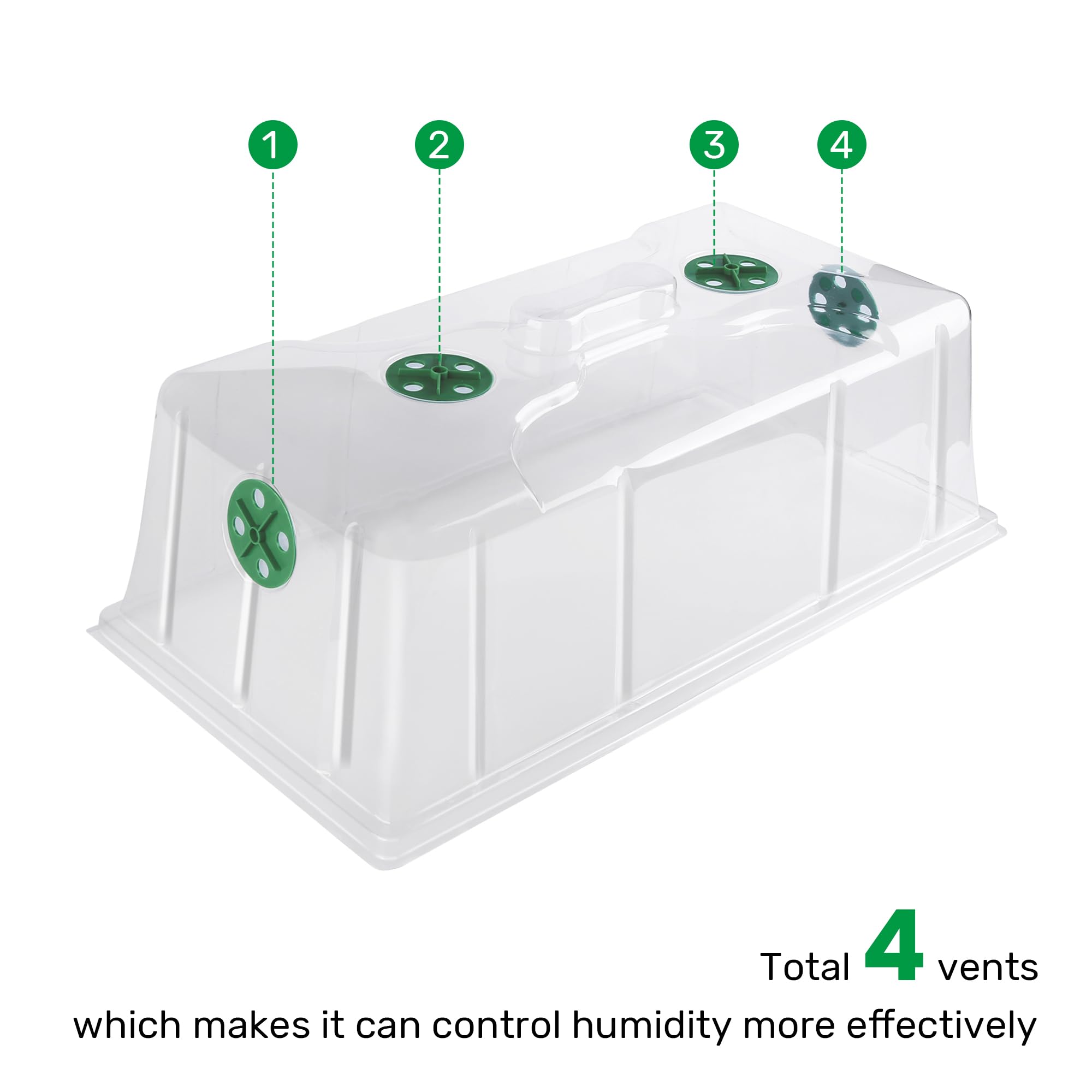 MIXC clear dome top lets you monitor seedlings without disturbing them