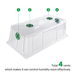 MIXC clear dome top lets you monitor seedlings without disturbing them
