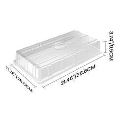 MIXC dome placed on 10x20 tray in greenhouse demonstrating consistent humidity