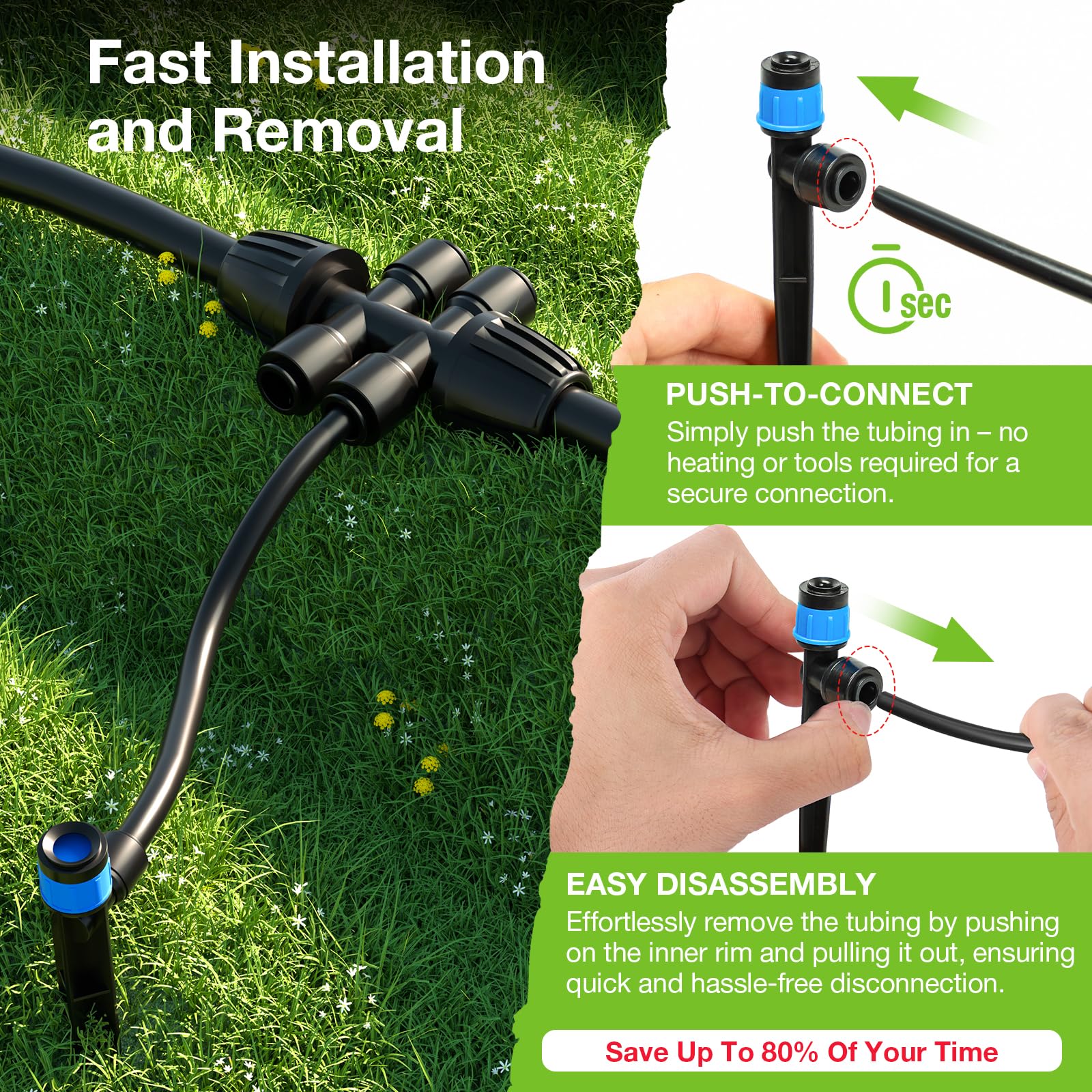 MIXC emitter adjustable closeup demonstrating precise flow control for plants