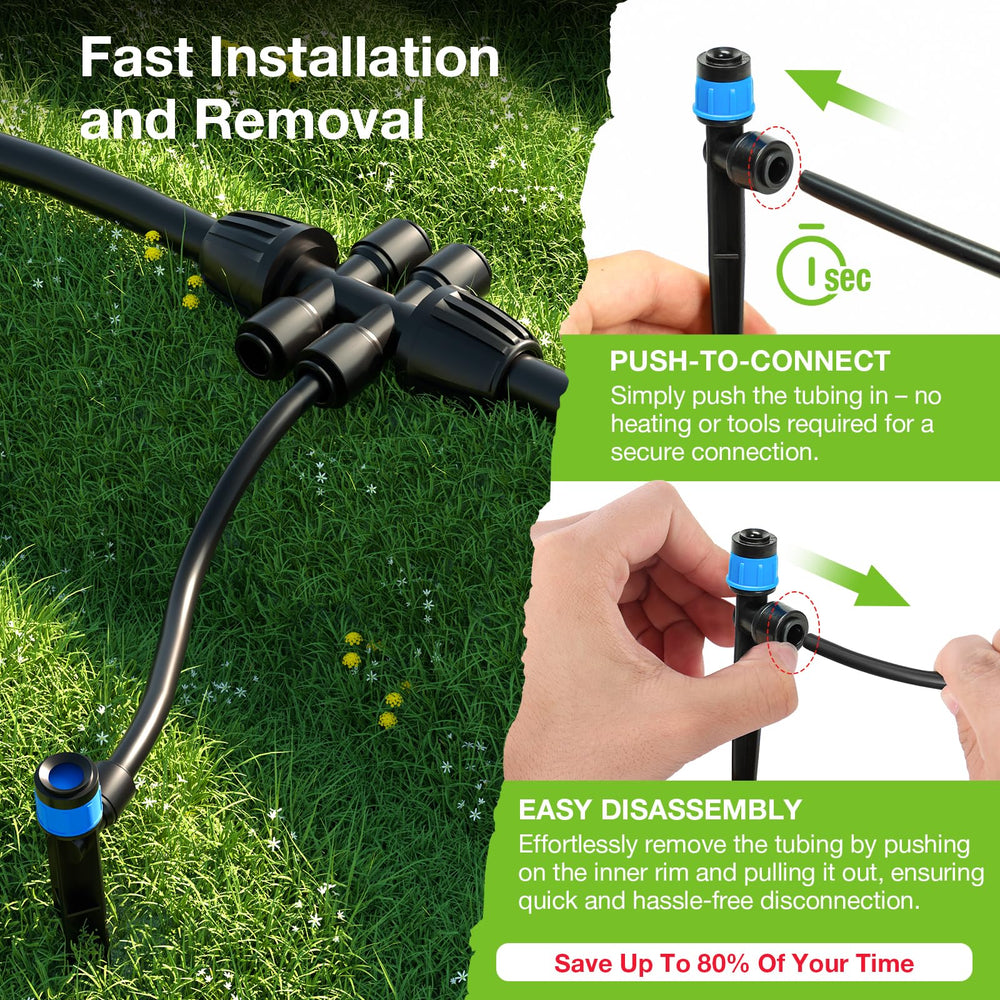 MIXC emitter adjustable closeup demonstrating precise flow control for plants