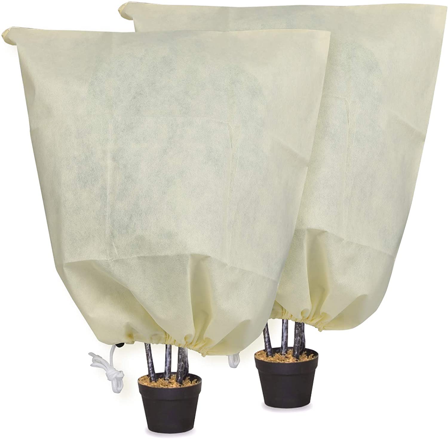 MIXC front view of packaged two-pack plant covers showing size benefit