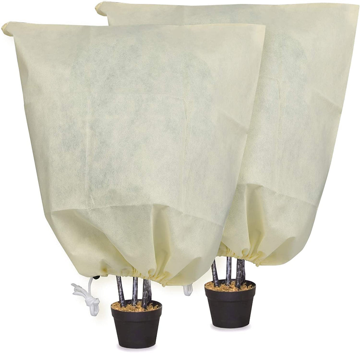 MIXC front view of packaged two-pack plant covers showing size benefit