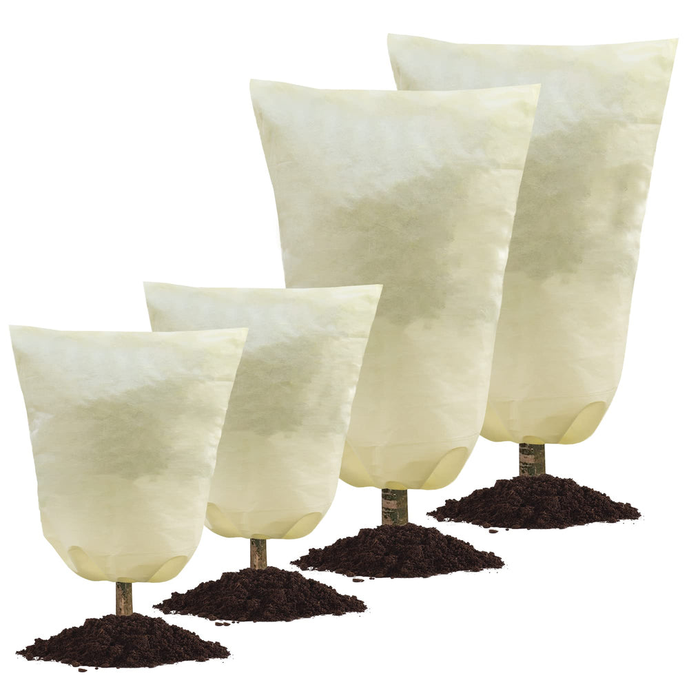 MIXC front view of four-pack plant covers showing sizes and packaging benefit