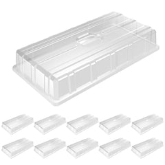MIXC front view clear humidity dome showing snug tray fit and visibility benefits