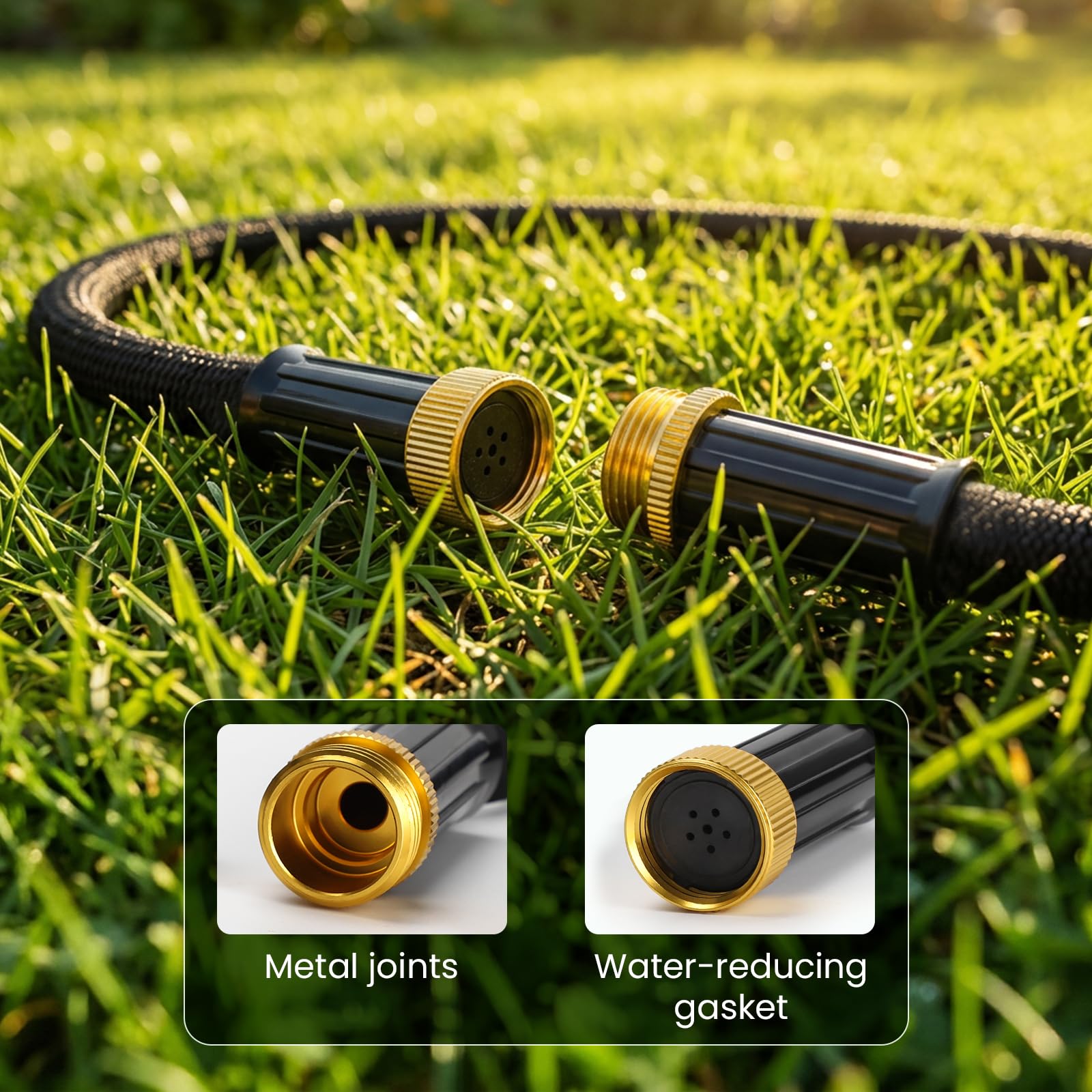 MIXC hose texture close-up highlighting 1mm thickness for puncture resistance