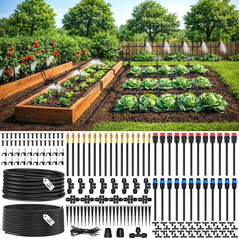 MIXC kit front packaging showing full irrigation kit and quick-start benefit