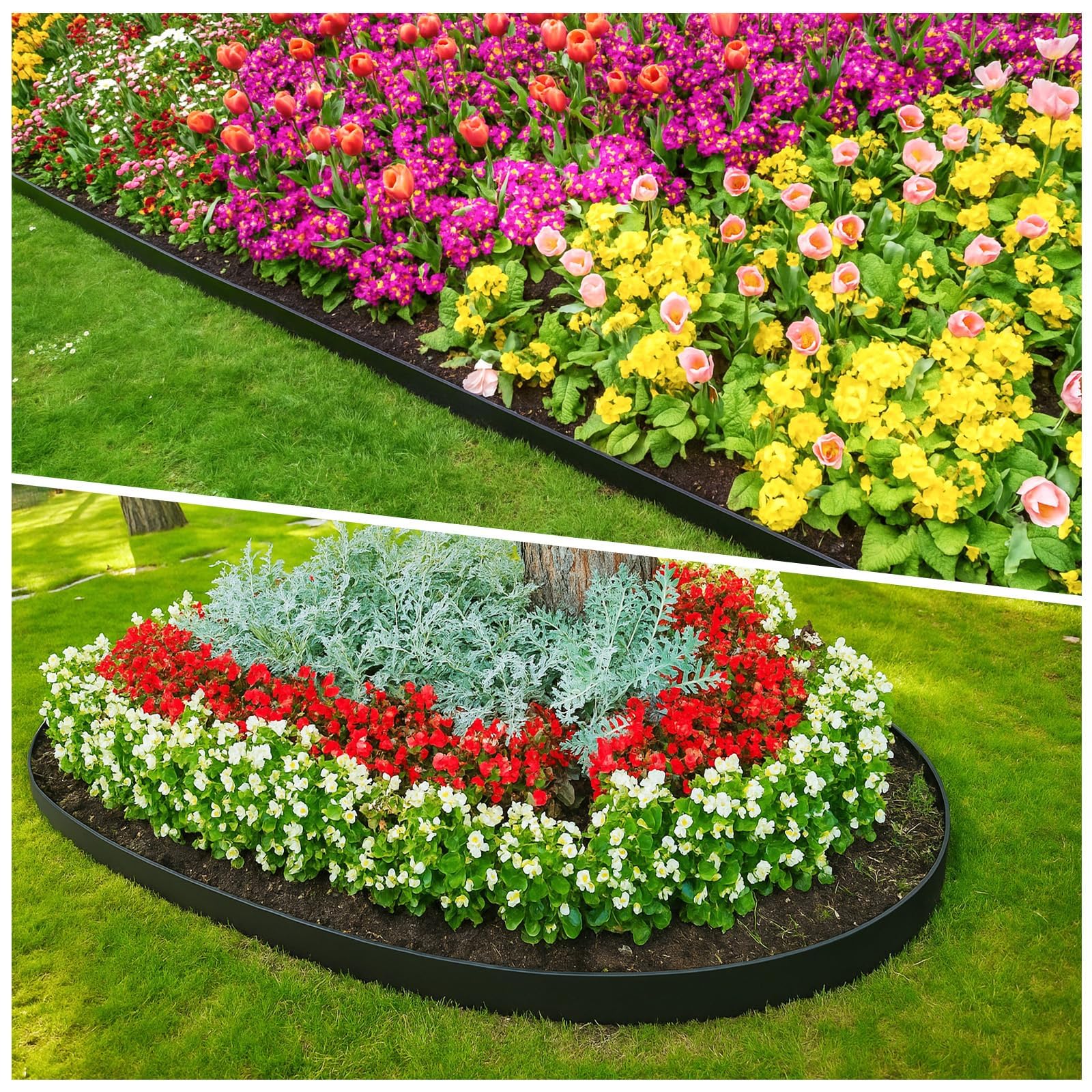 MIXC landscape kit in a garden setting showing neat beds and reduced erosion