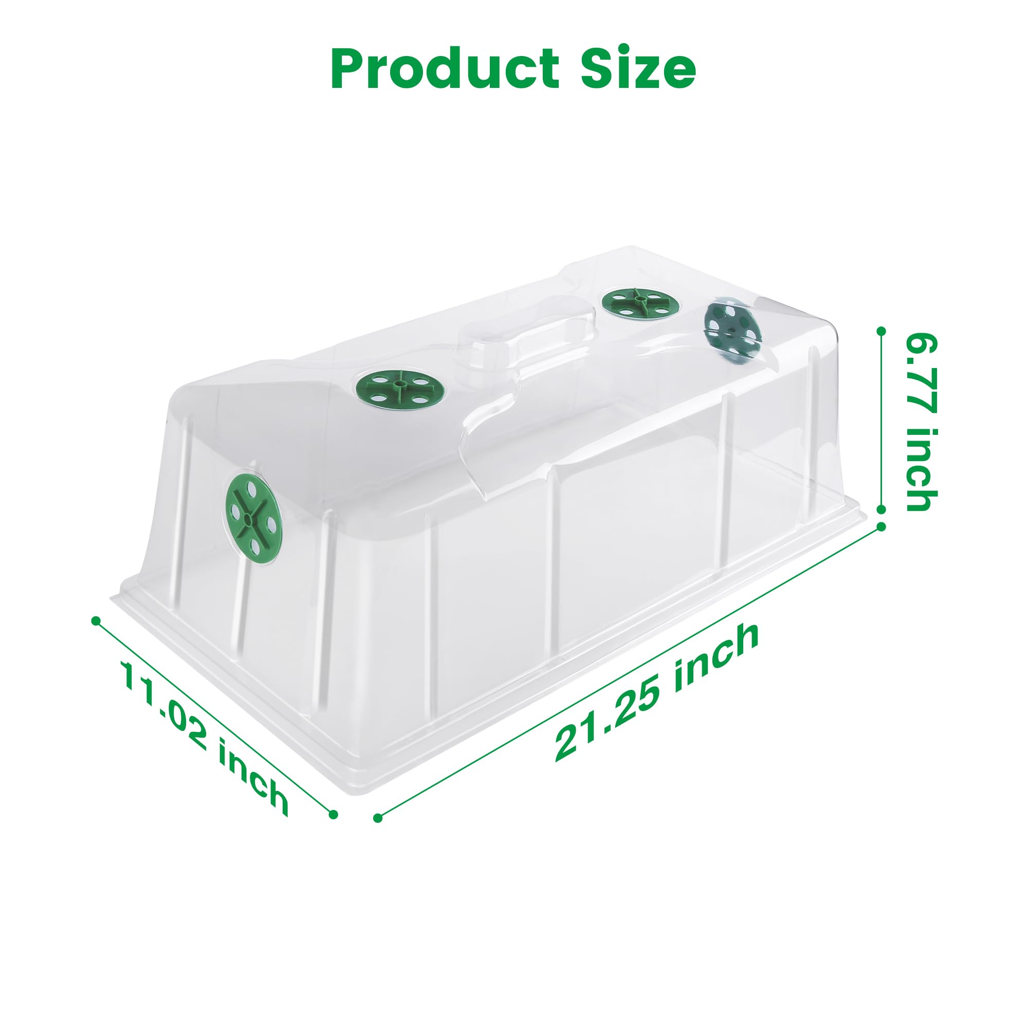 MIXC side view with seedlings highlighting 7-inch height advantage