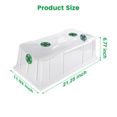 MIXC side view with seedlings highlighting 7-inch height advantage