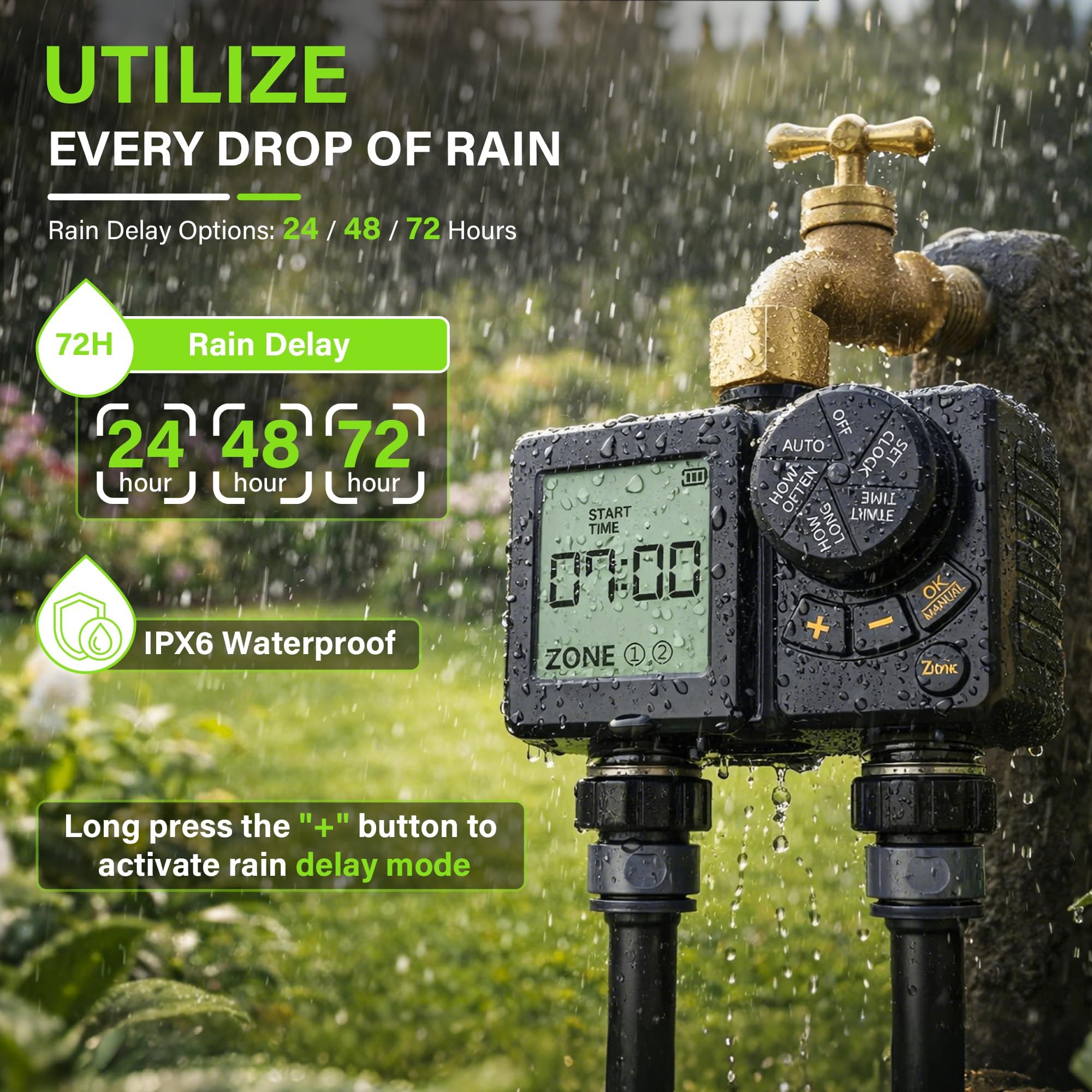MIXC timer with Type-C port showing rechargeable battery convenience