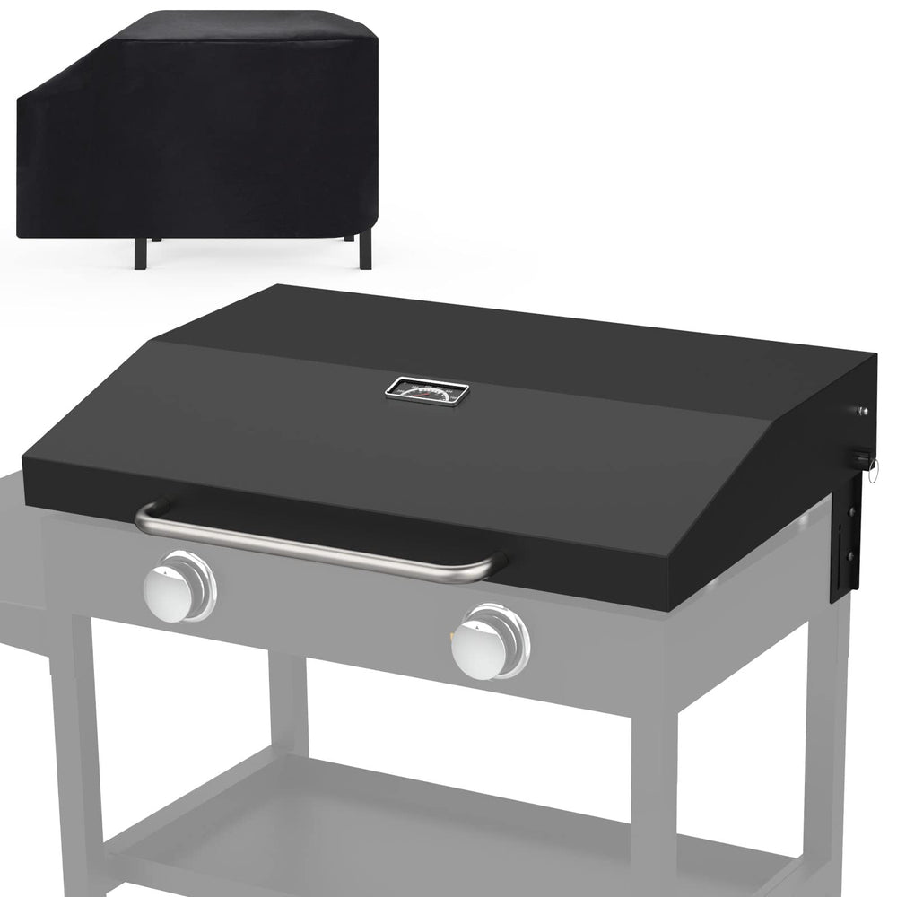 MixRBBQ front view of 28-inch lid showing durable coating and clean fit