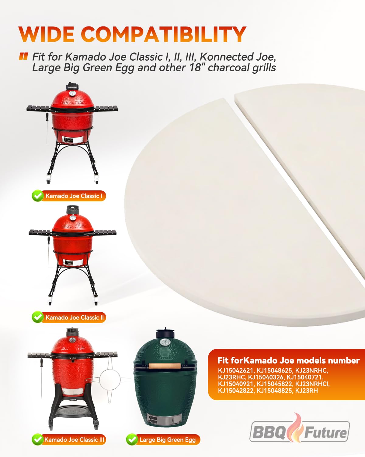 MixRBBQ plates installed in a Kamado Joe showing indirect heat advantage