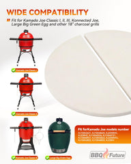 MixRBBQ plates installed in a Kamado Joe showing indirect heat advantage