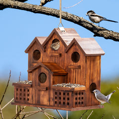 MIXUMON dual front feeders filled with seed for convenient feeding
