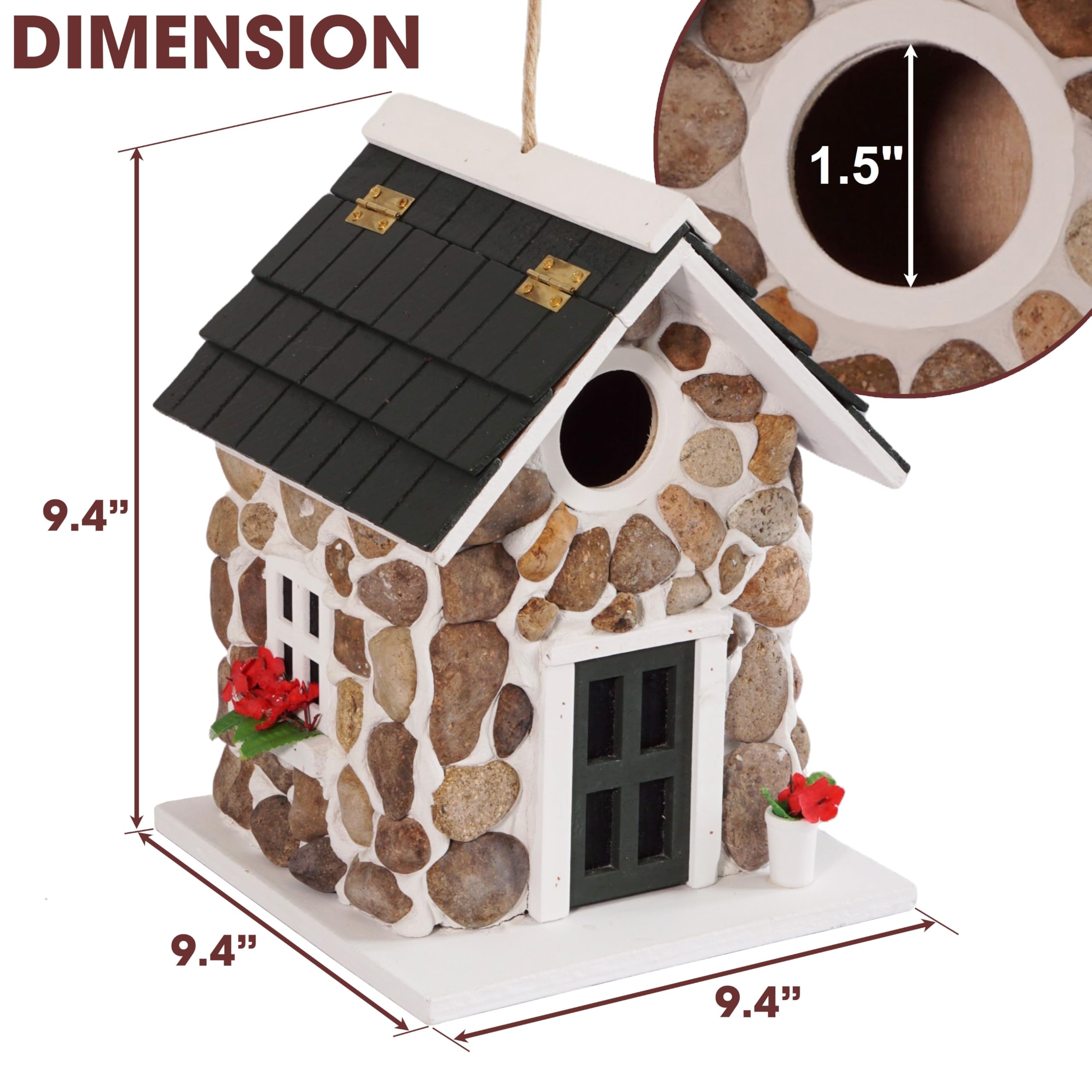 MIXUMON hinged roof open for easy cleanout and nest inspection convenience