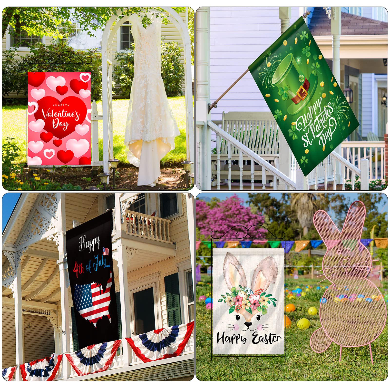 Mixweer welcome home flag porch display showing warm seasonal welcome benefit