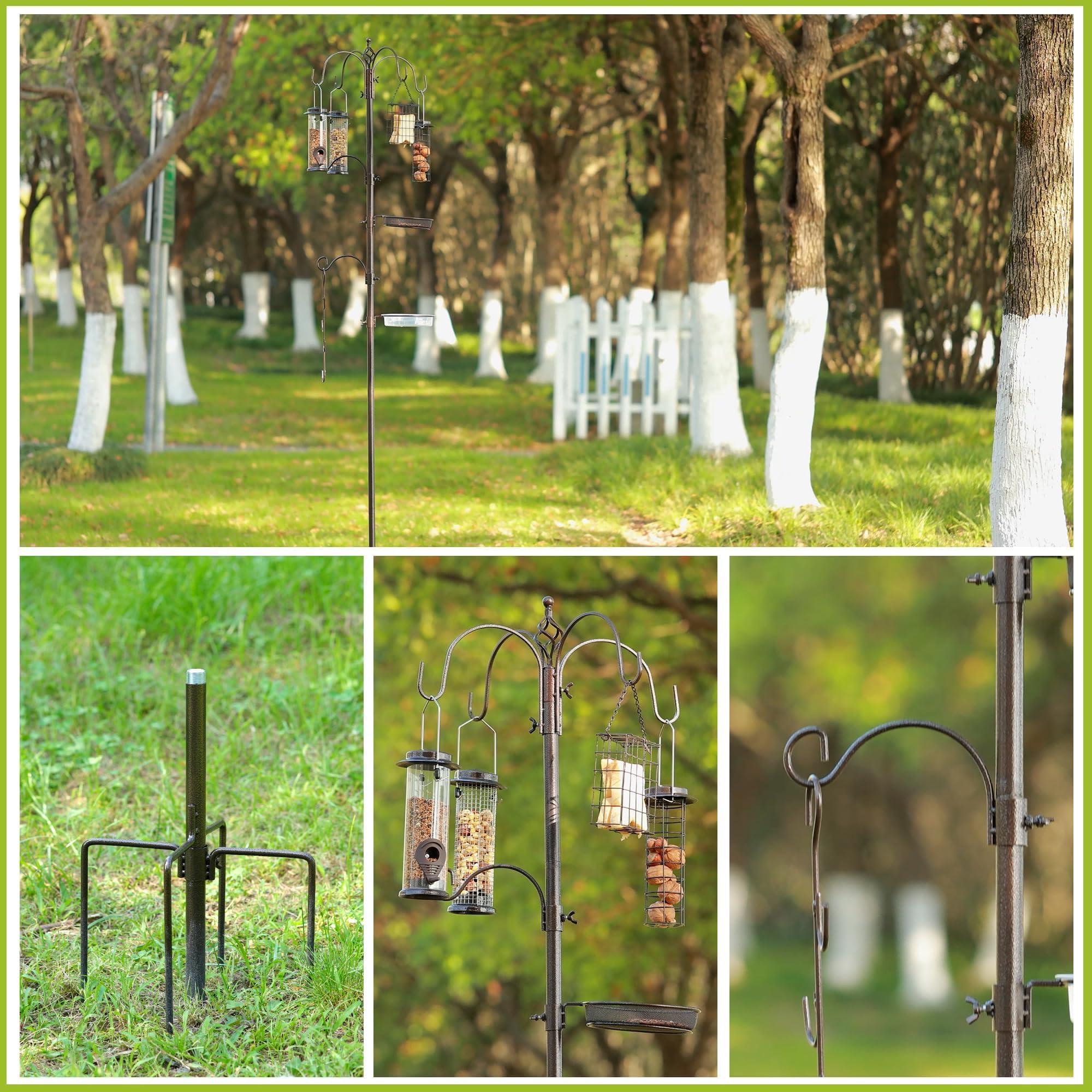 MIXXIDEA adjustable pole sections assembled, shows height and versatile placement