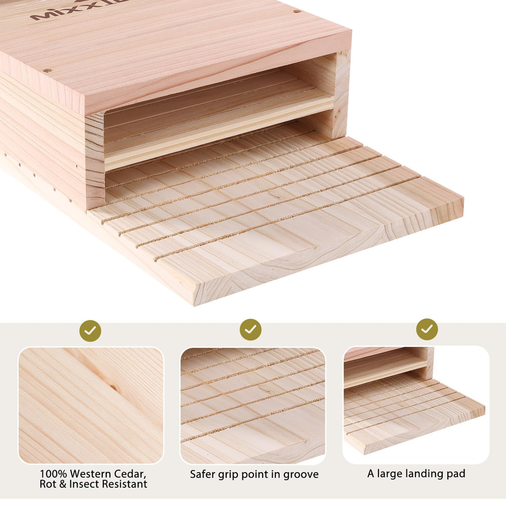 MIXXIDEA cedar grain closeup showing durable wood and rot resistance benefit