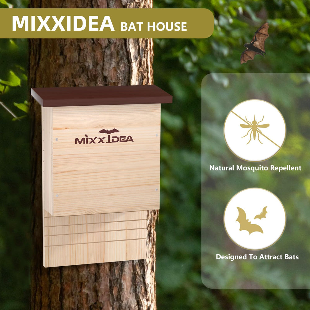MIXXIDEA interior double-chamber open view showing two roosting spaces benefit