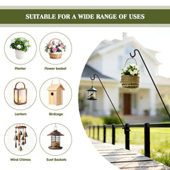 MIXXIDEA curved hook tip holding a bird feeder demonstrating secure hanging