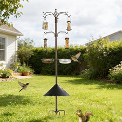 MIXXIDEA pole close-up showing sturdy metal construction and multiple hooks for stability
