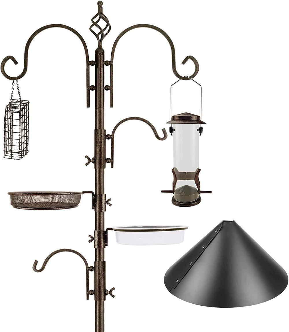 MIXXIDEA full bird feeding station set up in yard attracts diverse birds