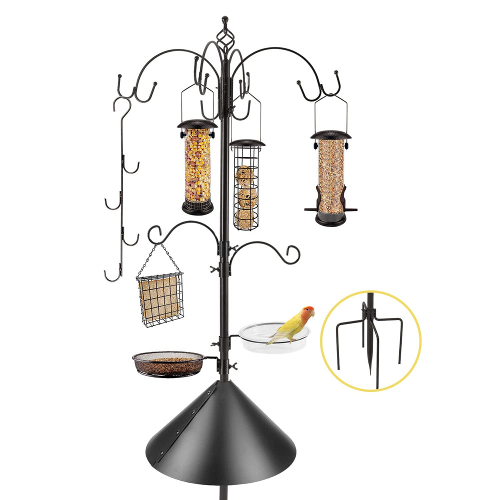 MIXXIDEA front view of assembled pole showing stability and multiple hooks