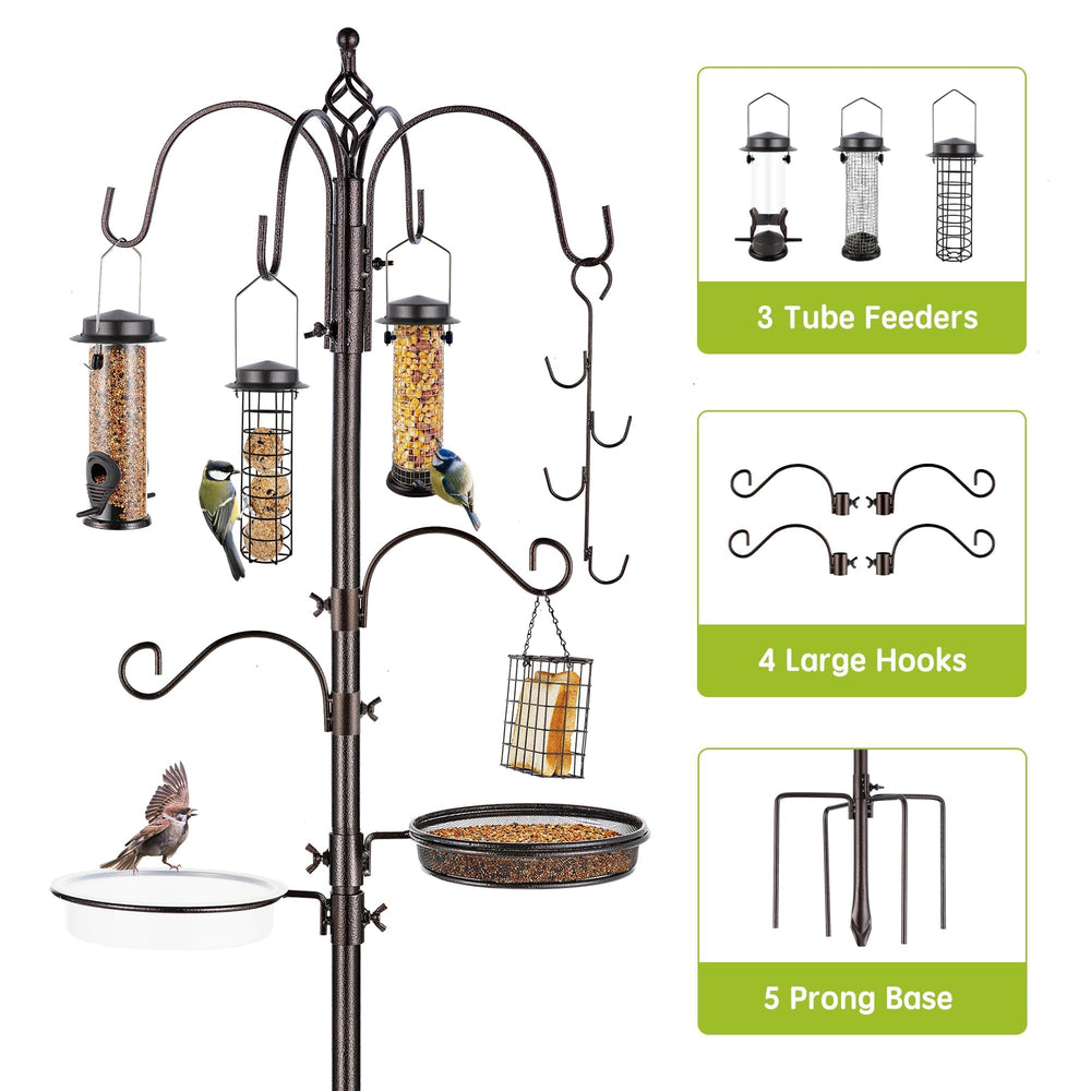 MIXXIDEA fruit hook holding halved fruit, invites orioles and fruit-eating species