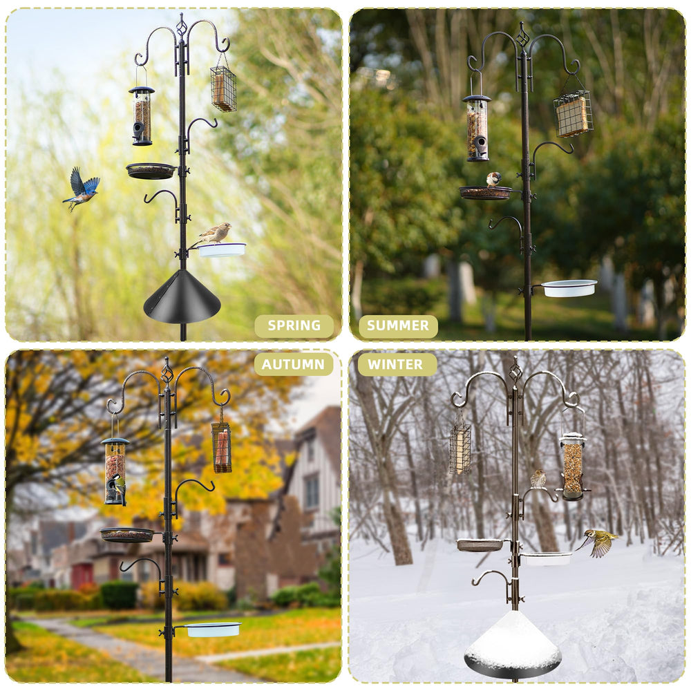 MIXXIDEA feeder station in garden lifestyle scene encouraging birdwatching relaxation
