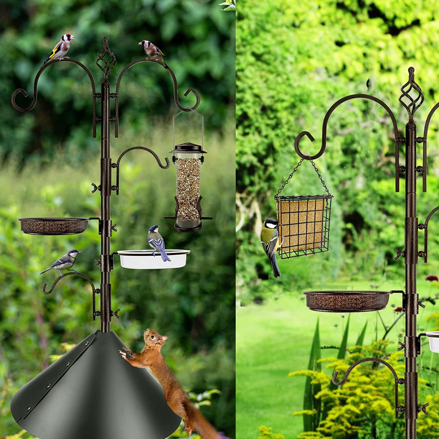 MIXXIDEA feeding station in patio scene inviting backyard wildlife