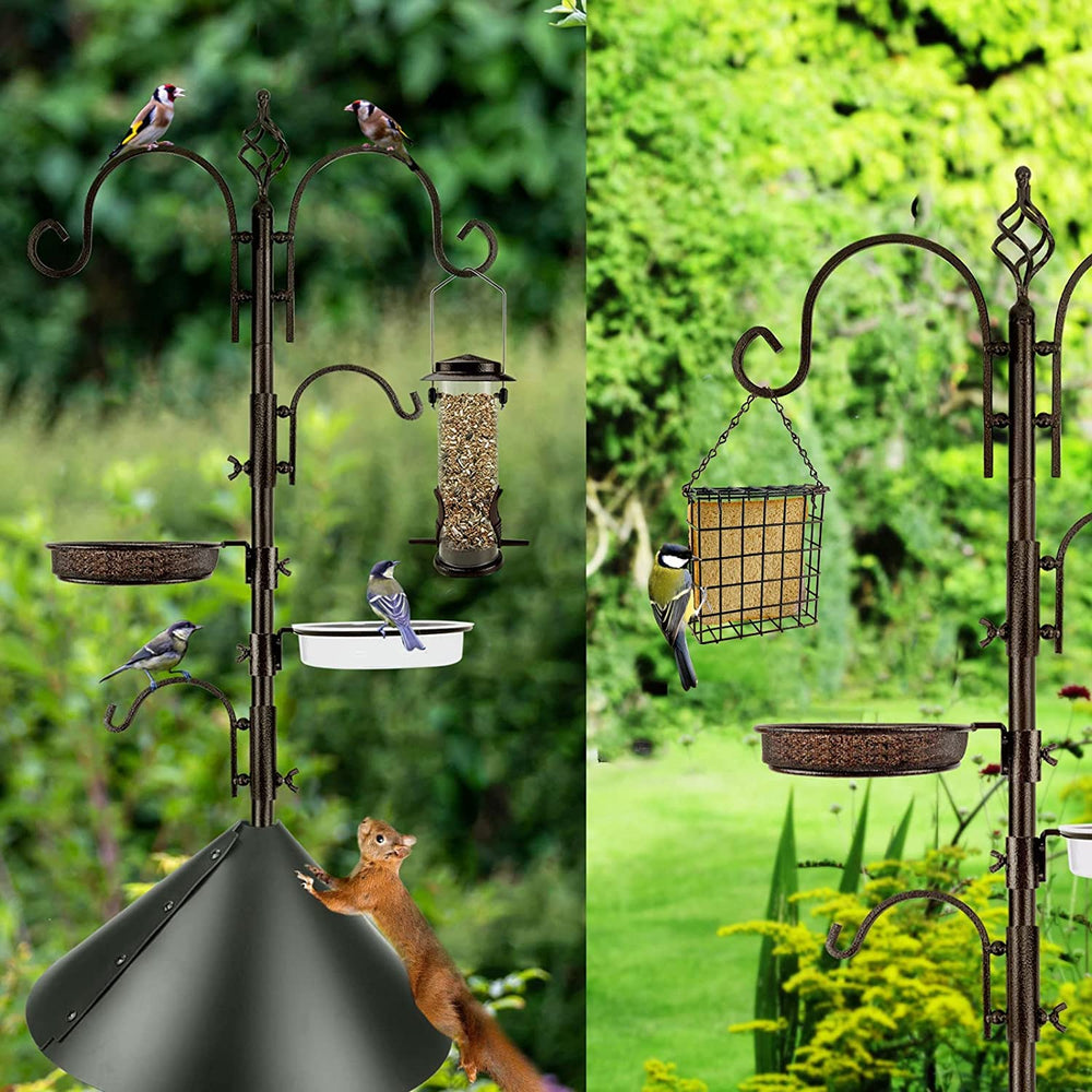 MIXXIDEA feeding station in patio scene inviting backyard wildlife