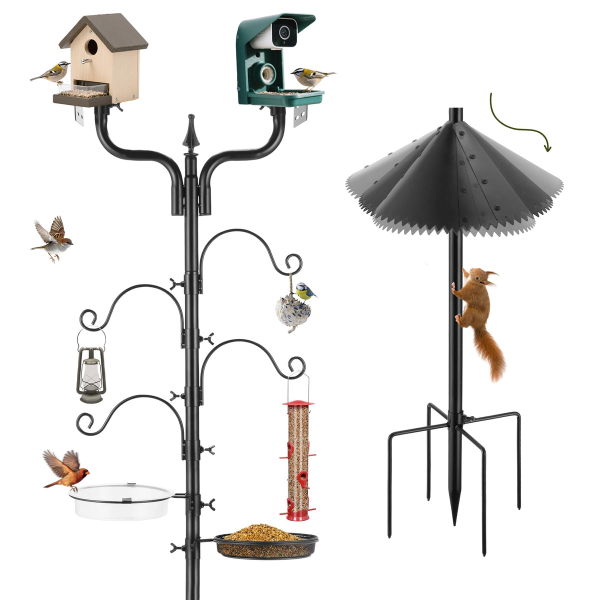 MIXXIDEA pole front view showing sturdy adjustable height and stability benefit